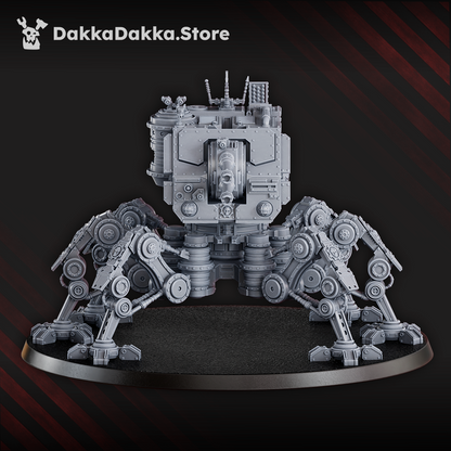 Tech Priests Machine Cult Battle Mech, Tech Priests proxy miniature, 28mm heroic scale unpainted resin, view 2