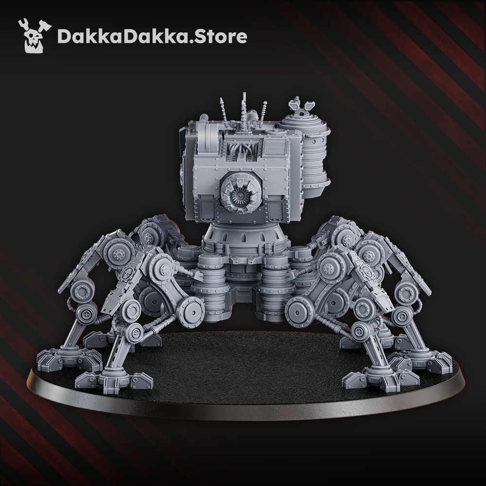 Tech Priests Machine Cult Battle Mech, Tech Priests proxy miniature, 28mm heroic scale unpainted resin, view 4
