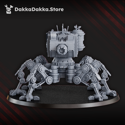 Tech Priests Machine Cult Battle Mech, Tech Priests proxy miniature, 28mm heroic scale unpainted resin, view 4