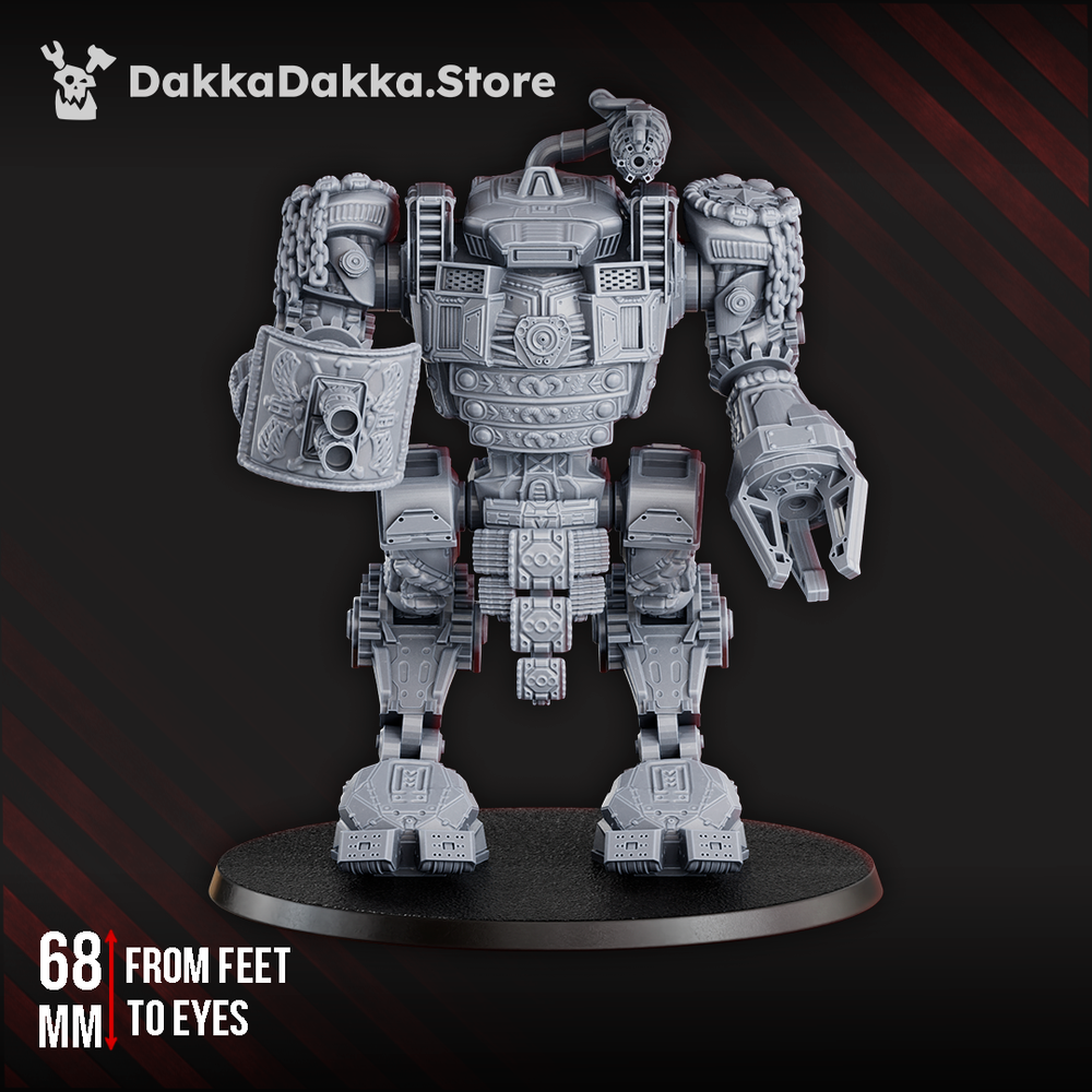 Tech Priests Machine Cult Battle Robot, Tech Priests proxy miniature, 28mm heroic scale unpainted resin
