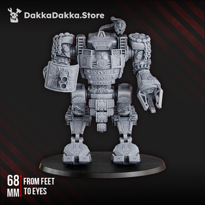 Tech Priests Machine Cult Battle Robot, Tech Priests proxy miniature, 28mm heroic scale unpainted resin