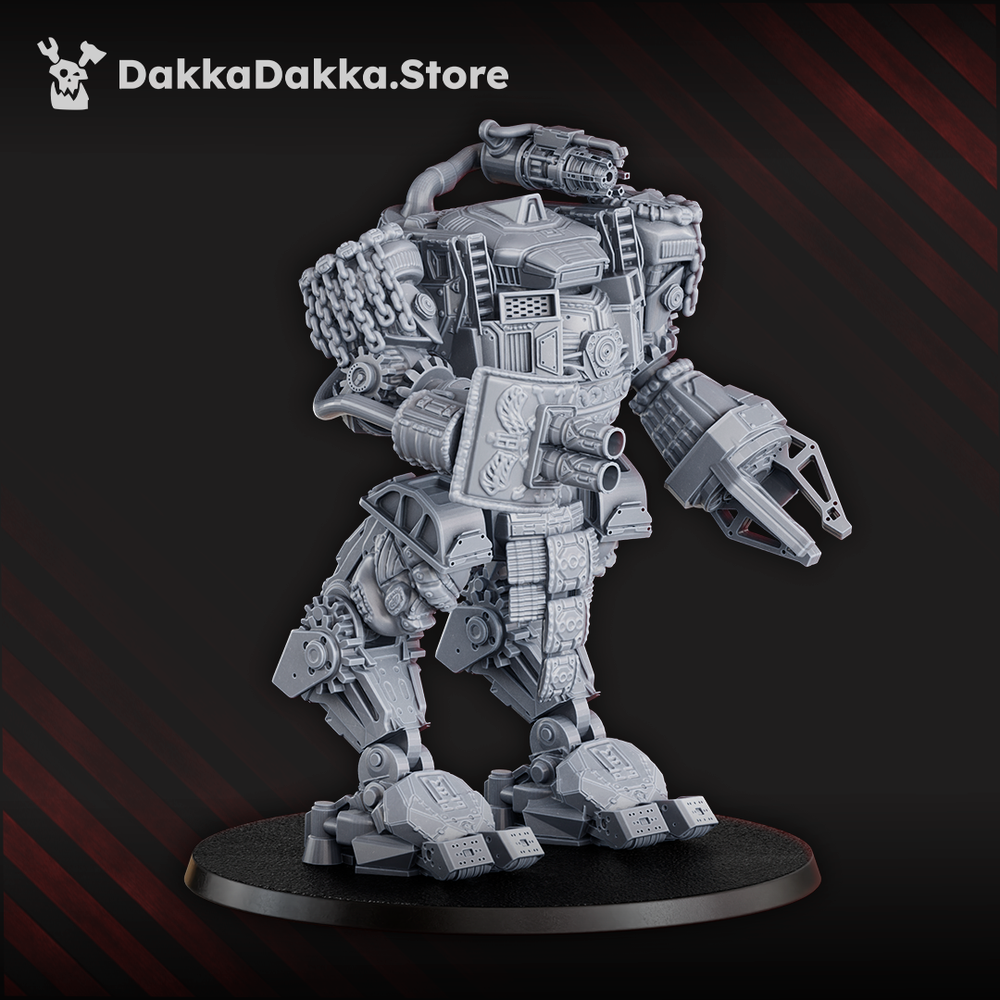 Tech Priests Machine Cult Battle Robot, Tech Priests proxy miniature, 28mm heroic scale unpainted resin, view 2