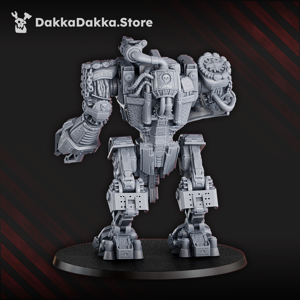 Tech Priests Machine Cult Battle Robot, Tech Priests proxy miniature, 28mm heroic scale unpainted resin, view 3