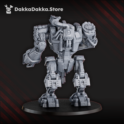 Tech Priests Machine Cult Battle Robot, Tech Priests proxy miniature, 28mm heroic scale unpainted resin, view 3