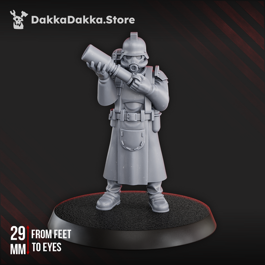 Trench Warfare 3rd Death Division Medic, Trench Warfare proxy miniature, 28mm heroic scale unpainted resin