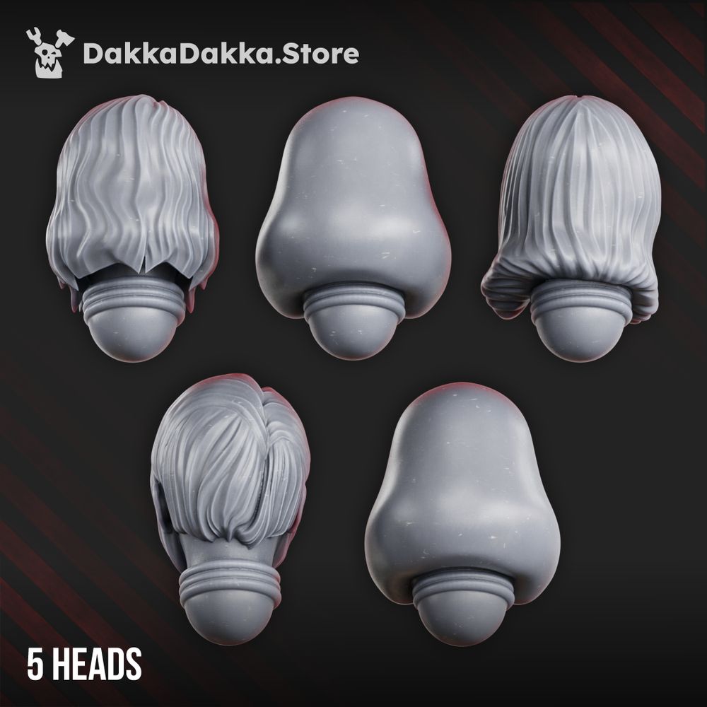Battle Sisters War Sisters Head Bits Great Martyrs Set x5 (5 Units), Battle Sisters resin conversion bits, 28mm, view 2