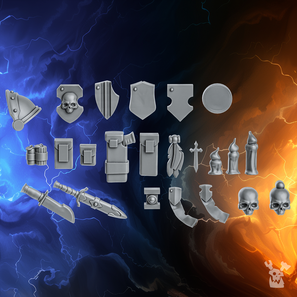 Decor Bits (Millennium Wars), resin conversion bits, 28mm heroic scale unpainted resin