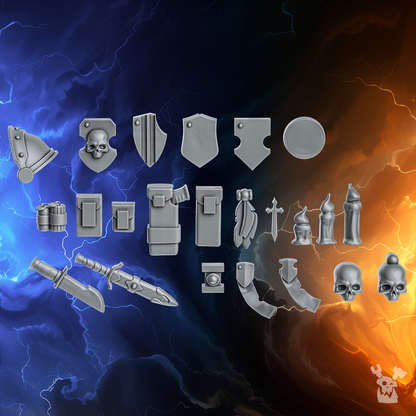 Decor Bits (Millennium Wars), resin conversion bits, 28mm heroic scale unpainted resin