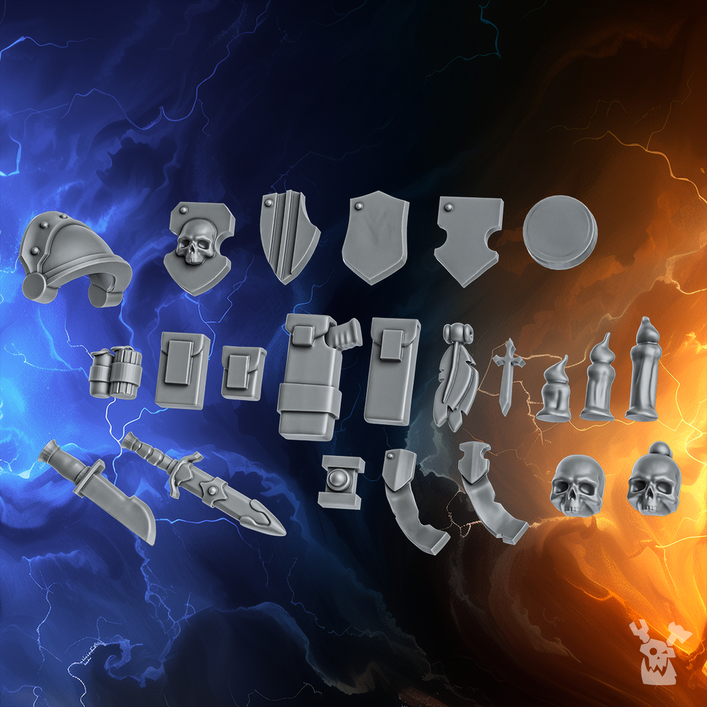 Decor Bits (Millennium Wars), resin conversion bits, 28mm heroic scale unpainted resin, view 2