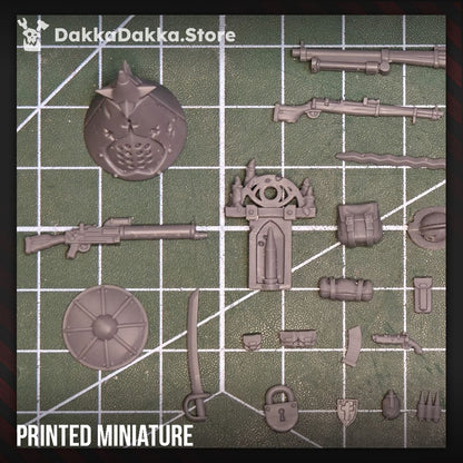 Decorative Bits Set x30, resin conversion bits, 28mm heroic scale unpainted resin