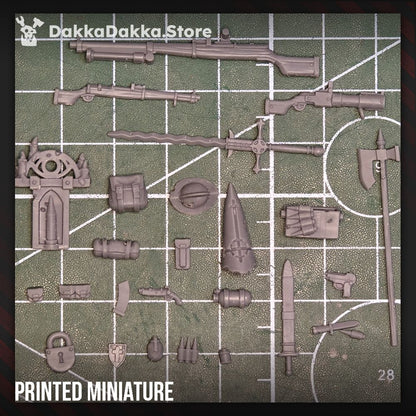 Decorative Bits Set x30, resin conversion bits, 28mm heroic scale unpainted resin, view 2