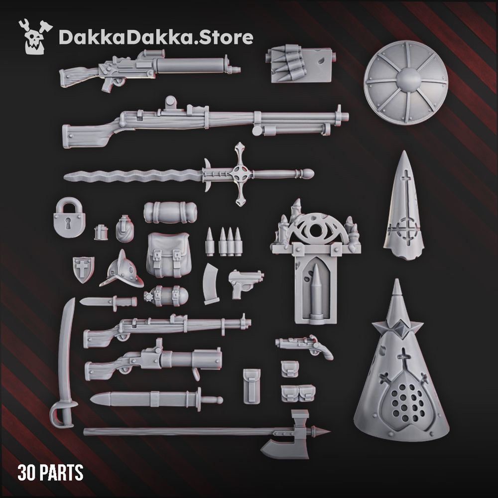 Decorative Bits Set x30, resin conversion bits, 28mm heroic scale unpainted resin, view 3
