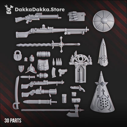 Decorative Bits Set x30, resin conversion bits, 28mm heroic scale unpainted resin, view 3