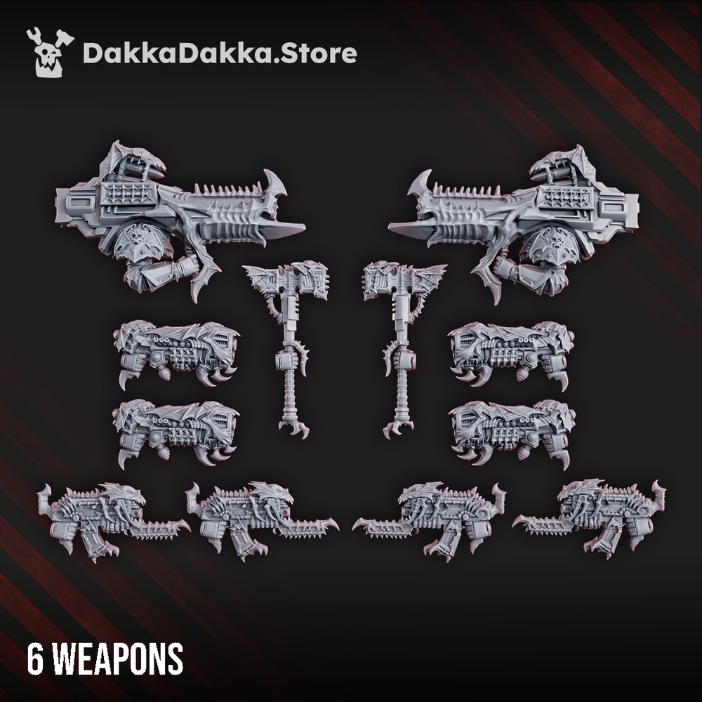 Dark Space Knights Nocturnal Heavy Weapons, Dark Space Knights resin conversion bits, 28mm heroic scale unpainted resin