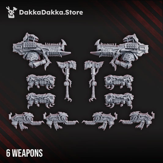 Dark Space Knights Nocturnal Heavy Weapons, Dark Space Knights resin conversion bits, 28mm heroic scale unpainted resin