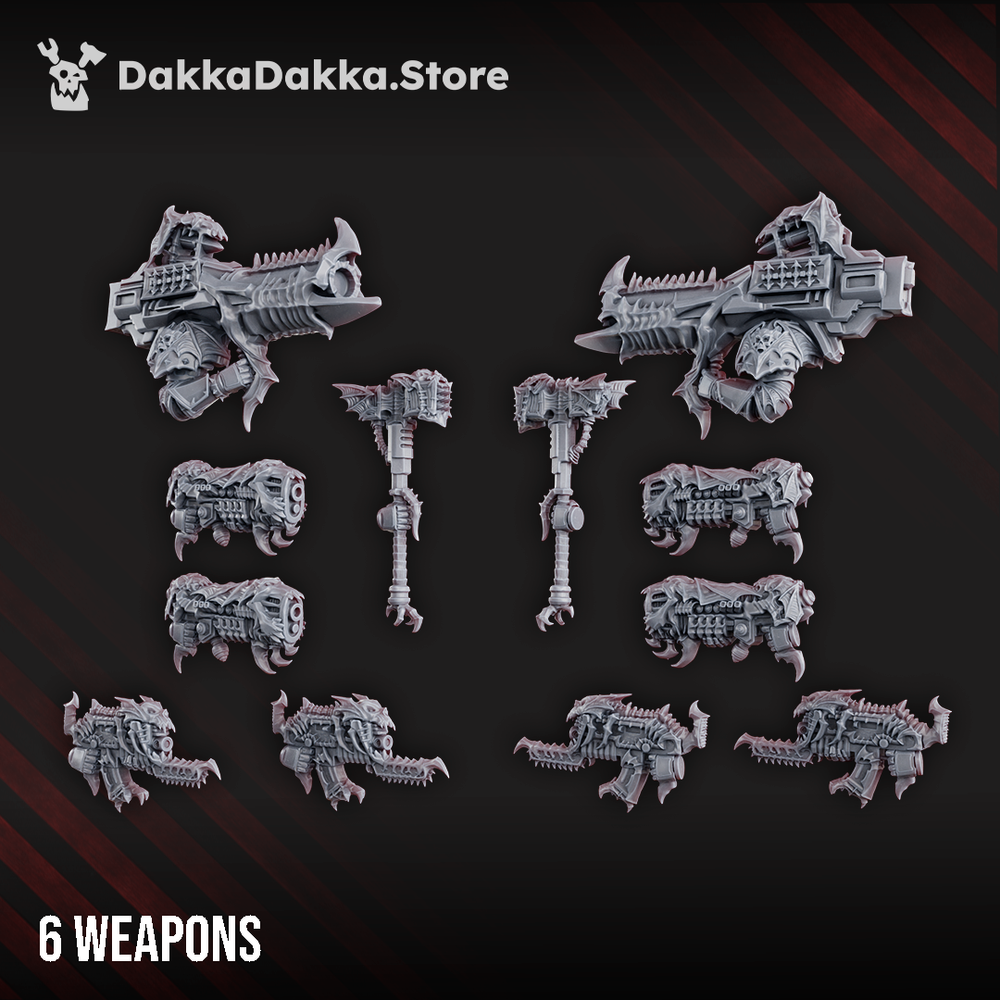 Dark Space Knights Nocturnal Heavy Weapons, Dark Space Knights resin conversion bits, 28mm heroic scale unpainted, view 2