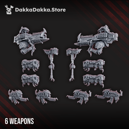 Dark Space Knights Nocturnal Heavy Weapons, Dark Space Knights resin conversion bits, 28mm heroic scale unpainted, view 2