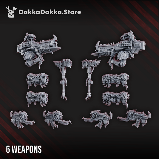 Dark Space Knights Nocturnal Heavy Weapons, Dark Space Knights resin conversion bits, 28mm heroic scale unpainted, view 2