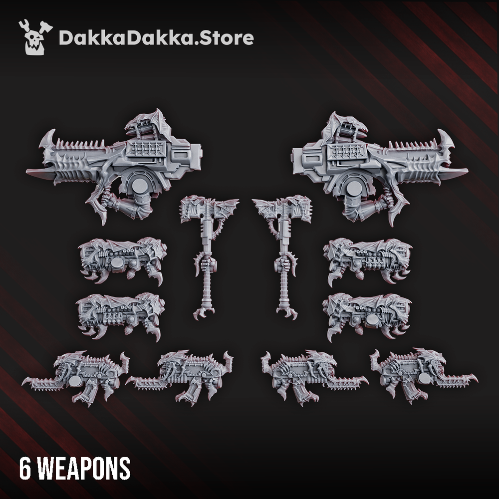 Dark Space Knights Nocturnal Heavy Weapons, Dark Space Knights resin conversion bits, 28mm heroic scale unpainted, view 3