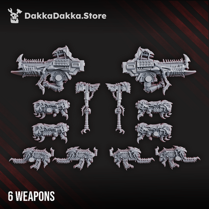 Dark Space Knights Nocturnal Heavy Weapons, Dark Space Knights resin conversion bits, 28mm heroic scale unpainted, view 3