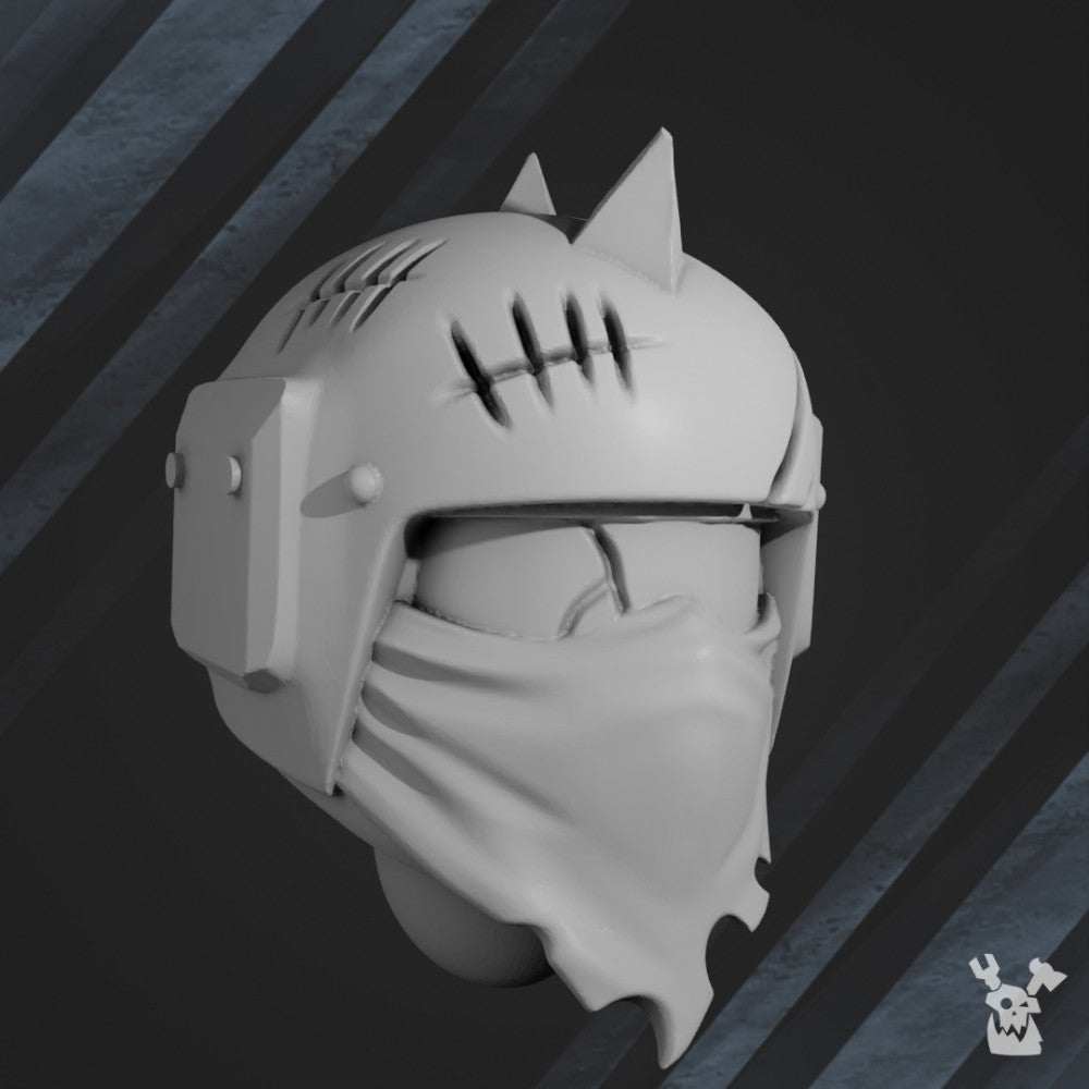 Bloodthirsty Knights Blood Renegades Head Bits Set x10 (10 Units), Bloodthirsty Knights resin conversion bits, 28mm, view 5