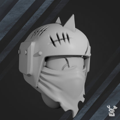 Bloodthirsty Knights Blood Renegades Head Bits Set x10 (10 Units), Bloodthirsty Knights resin conversion bits, 28mm, view 5