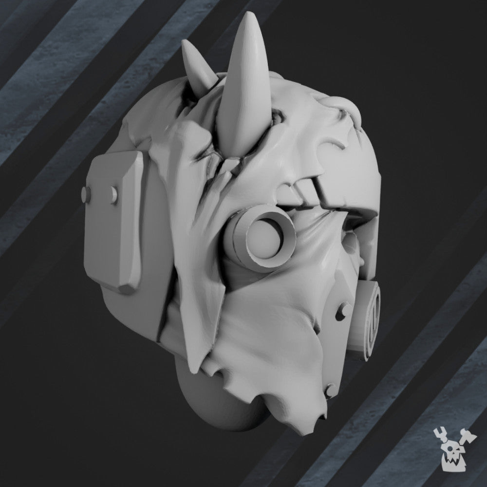 Bloodthirsty Knights Blood Renegades Head Bits Set x10 (10 Units), Bloodthirsty Knights resin conversion bits, 28mm, view 6