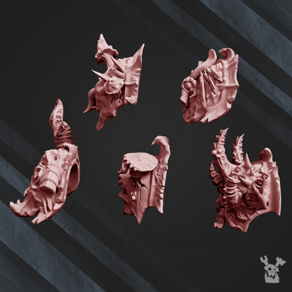 Dark Space Knights CW Corpsemakers Shoulder Pads x10 (10 Units), Dark Space Knights resin conversion bits, 28mm, view 3