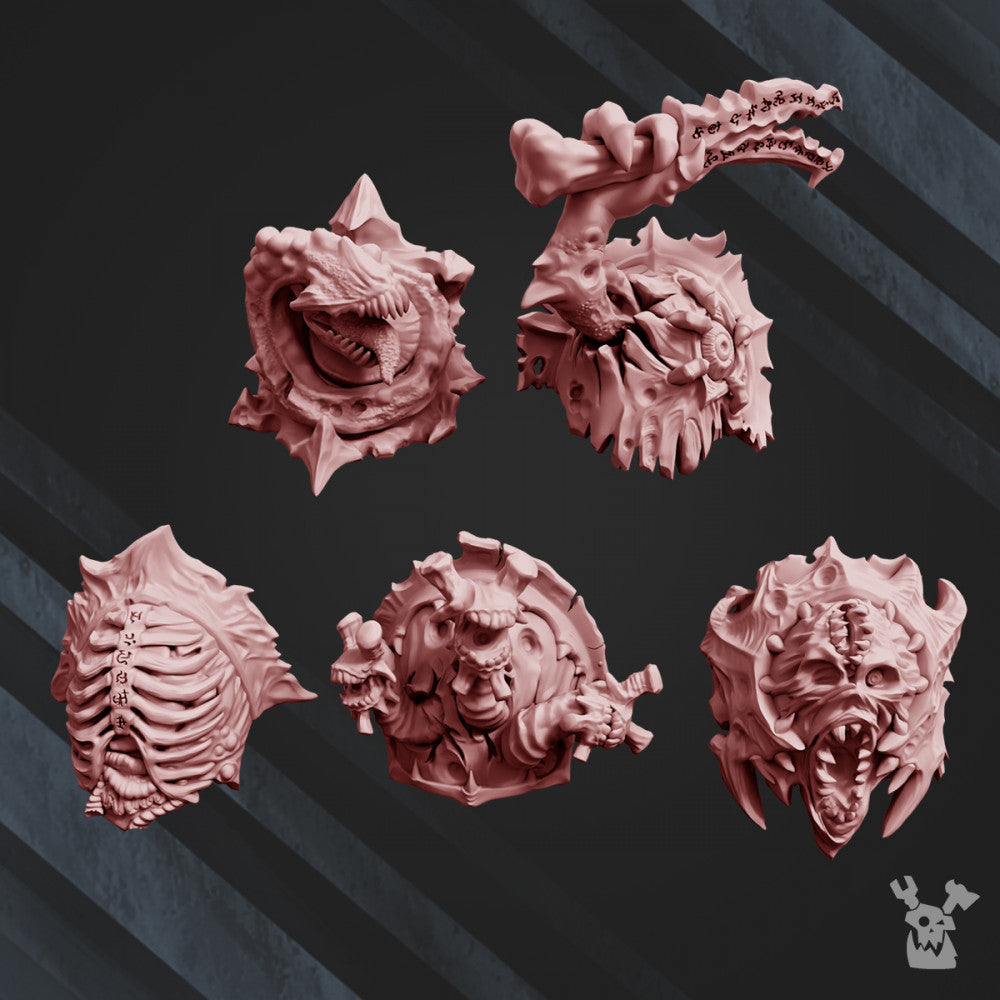Dark Space Knights CW Corpsemakers Shoulder Pads x10 (10 Units), Dark Space Knights resin conversion bits, 28mm, view 6