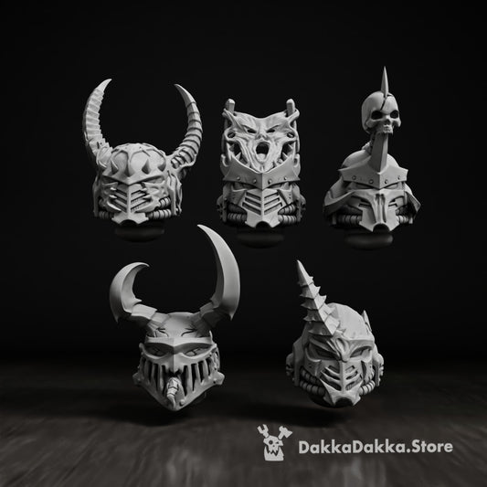 Dark Space Knights CW Predators Head Bits Set x5 (5 Units), Dark Space Knights resin conversion bits, 28mm heroic, view 2