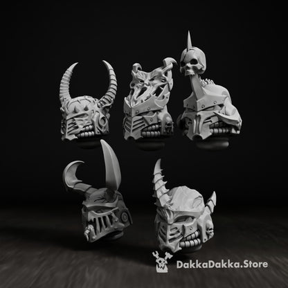 Dark Space Knights CW Predators Head Bits Set x5 (5 Units), Dark Space Knights resin conversion bits, 28mm heroic, view 3