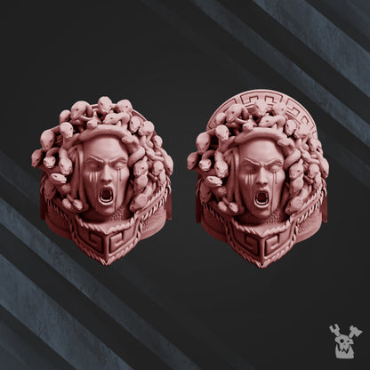 Dark Space Knights CW Stone Tears Shoulder Pads, Dark Space Knights resin conversion bits, 28mm heroic scale, view 3