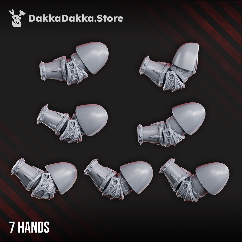 Dark Space Knights Nocturnal Arms Set, Dark Space Knights resin conversion bits, 28mm heroic scale unpainted resin
