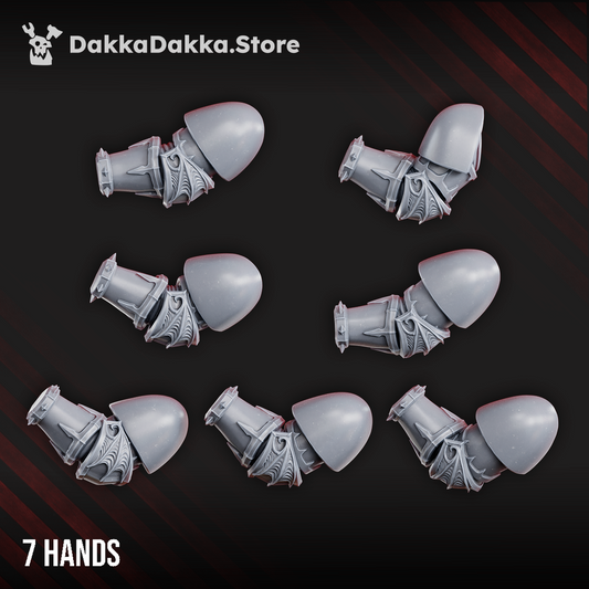 Dark Space Knights Nocturnal Arms Set, Dark Space Knights resin conversion bits, 28mm heroic scale unpainted resin