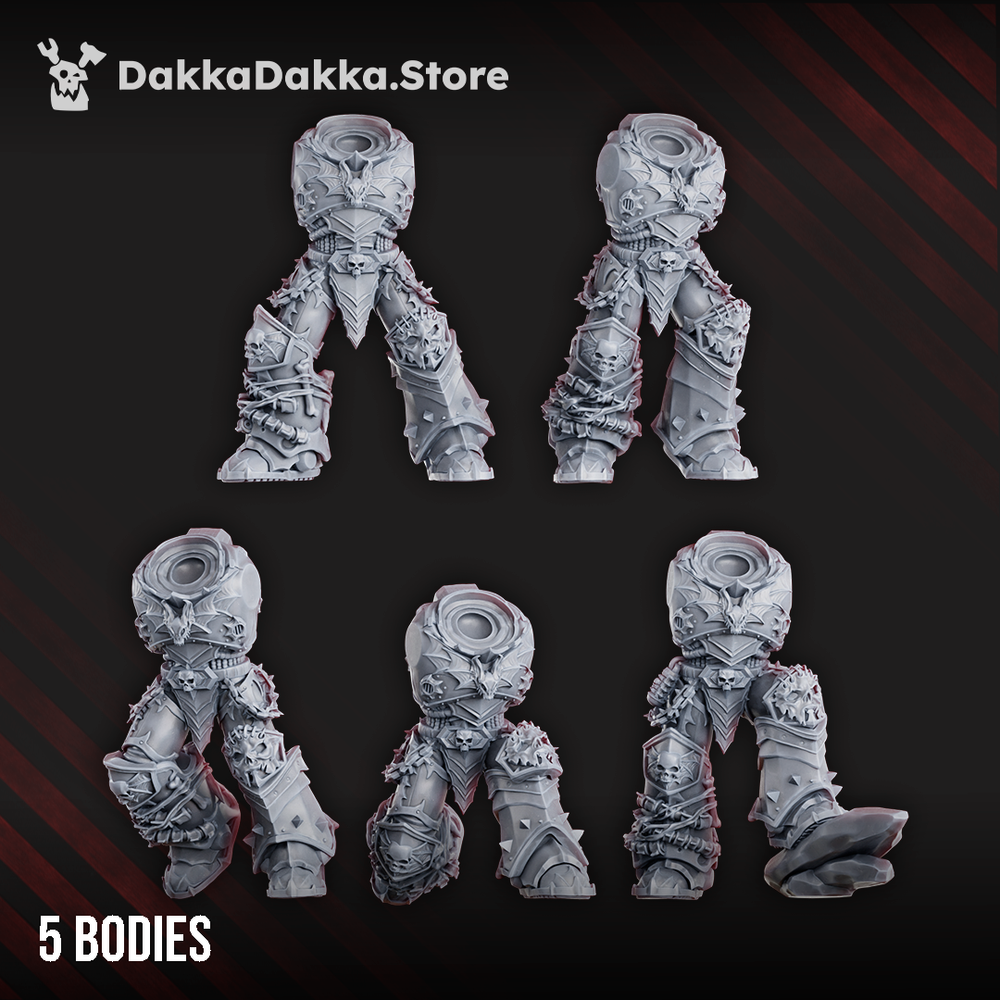 Dark Space Knights Nocturnal Bodies Set No. 1 x5, Dark Space Knights resin conversion bits, 28mm heroic scale unpainted resin