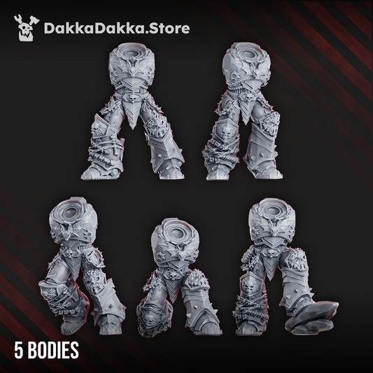 Dark Space Knights Nocturnal Bodies Set No. 1 x5, Dark Space Knights resin conversion bits, 28mm heroic scale unpainted resin