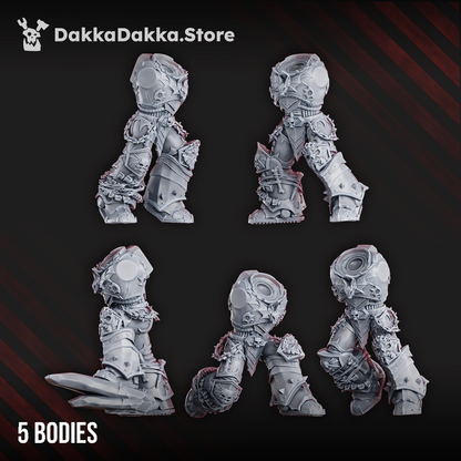 Dark Space Knights Nocturnal Bodies Set No. 1 x5, Dark Space Knights resin conversion bits, 28mm heroic scale, view 2
