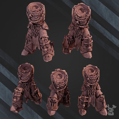 Hooded Knights Lions Body Set x5 (5 Units), Hooded Knights resin conversion bits, 28mm heroic scale unpainted resin