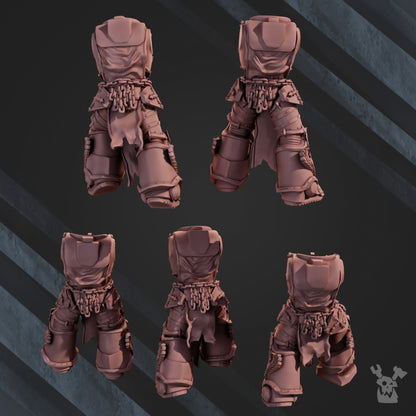 Hooded Knights Lions Body Set x5 (5 Units), Hooded Knights resin conversion bits, 28mm heroic scale unpainted resin, view 2