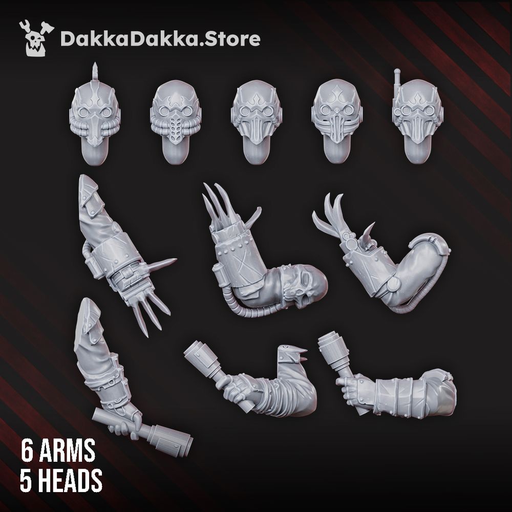 Mutant Uprising Alternative Vultures Bits, Mutant Uprising resin conversion bits, 28mm heroic scale unpainted resin
