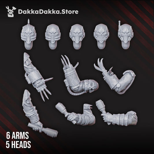 Mutant Uprising Alternative Vultures Bits, Mutant Uprising resin conversion bits, 28mm heroic scale unpainted resin