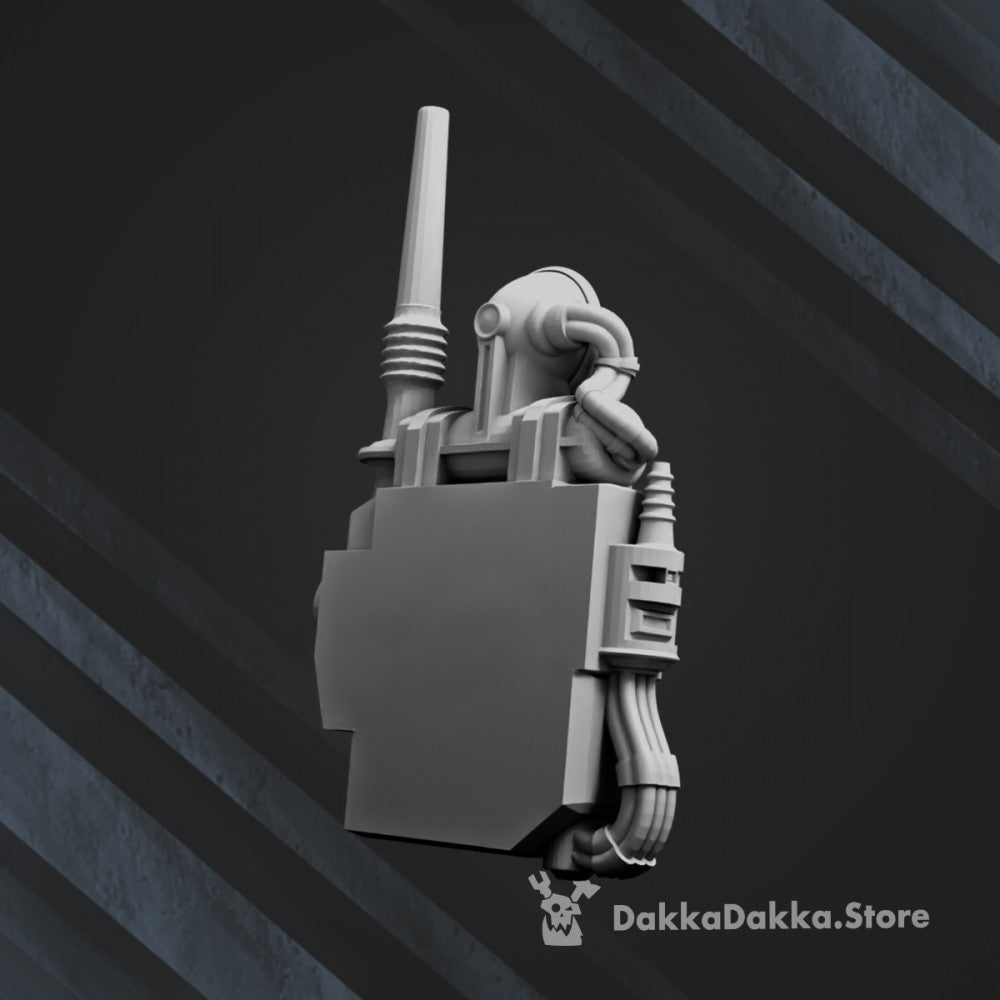 Imperial Army Guard Backpack Bits x4 (4 Units), Imperial Army resin conversion bits, 28mm heroic scale unpainted, view 6