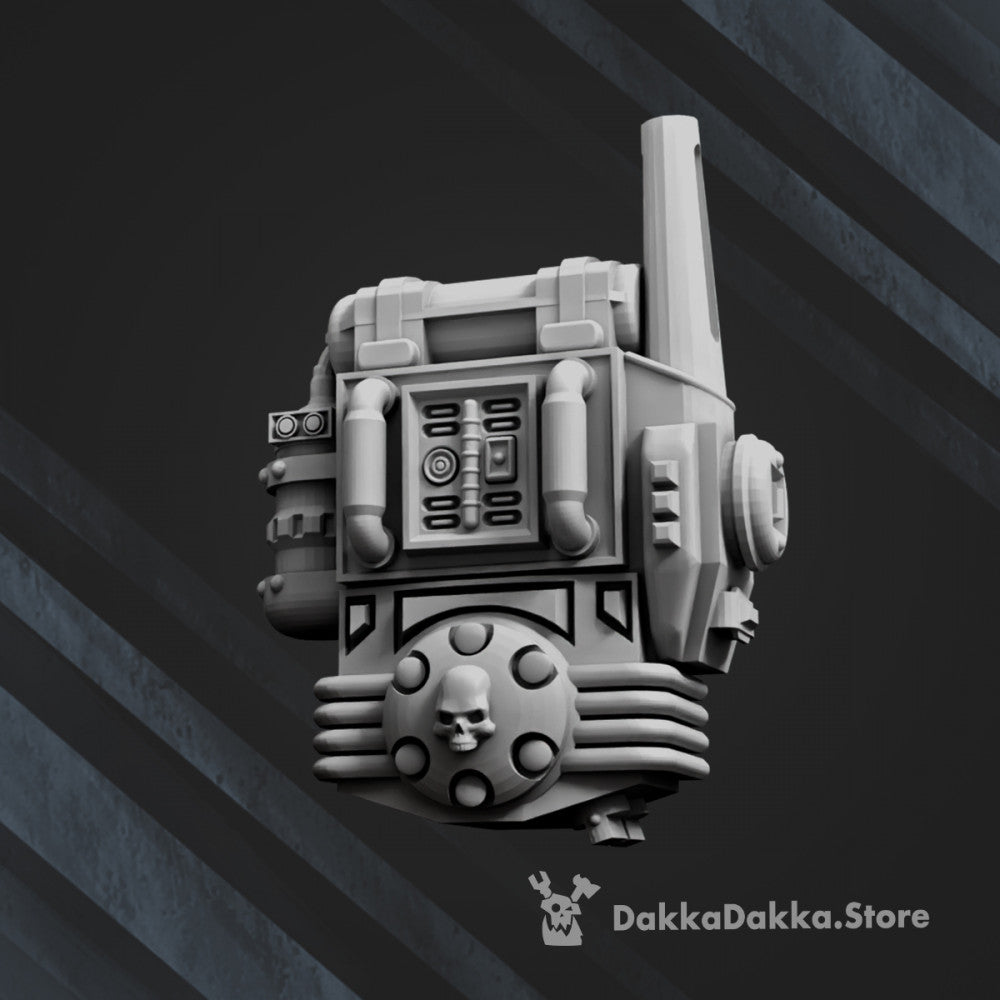 Imperial Army Guard Backpack Bits x4 (4 Units), Imperial Army resin conversion bits, 28mm heroic scale unpainted, view 7