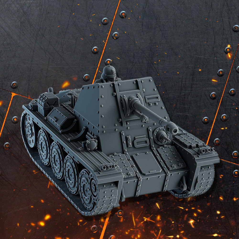 Imperial Army Offene Panzerwaffen, Imperial Army resin conversion bits, 28mm heroic scale unpainted resin, view 3