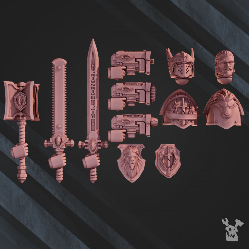Space Knights Angel of Honor Bits Set, Space Knights resin conversion bits, 28mm heroic scale unpainted resin