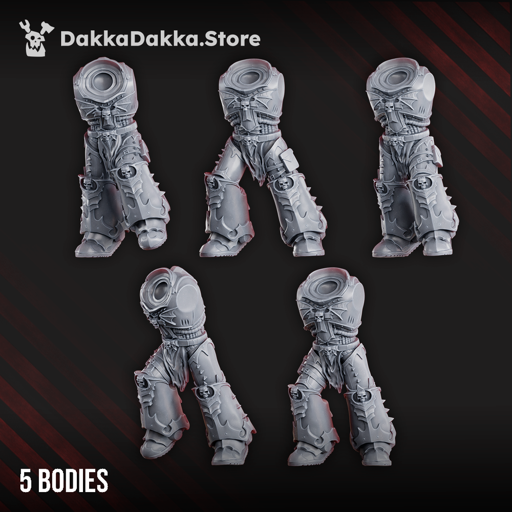 Space Knights Hunters Body Set x5 (5 Units), Space Knights resin conversion bits, 28mm heroic scale unpainted resin