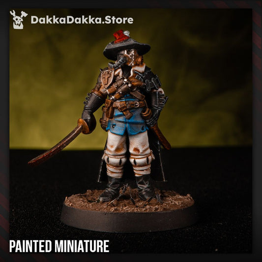 Musketeer, resin miniature, 28mm heroic scale unpainted resin