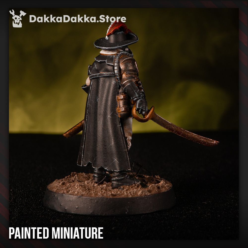 Musketeer, resin miniature, 28mm heroic scale unpainted resin, view 2