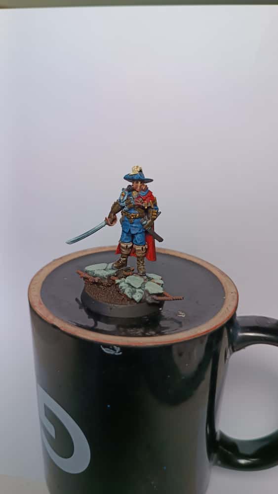Musketeer, resin miniature, 28mm heroic scale unpainted resin, view 3