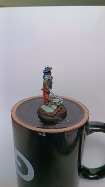 Musketeer, resin miniature, 28mm heroic scale unpainted resin, view 4